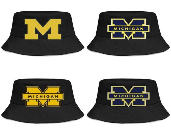 

michigan wolverines football logo for men and women buckethat custom cute bucket baseballcap mesh logo4396751, Blue;gray