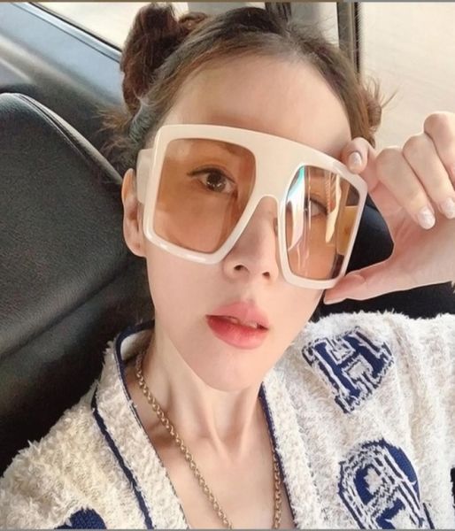 

goggles for women fashion 2022 vintage oversize square glasses eyewear uv400 sunglass driving fishing oculos de sol5712418, White;black