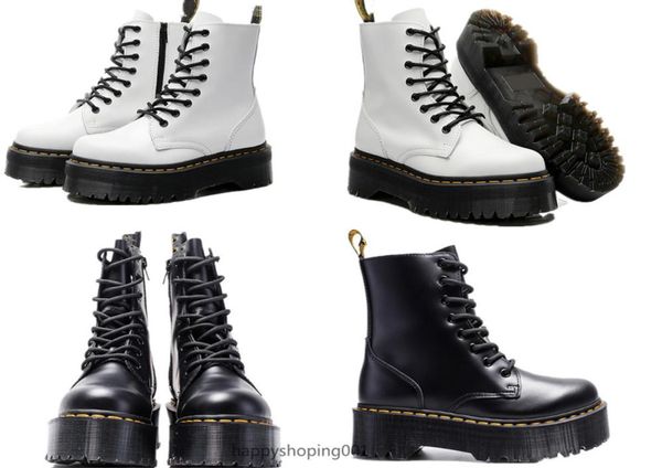 

the new 2020 platform 8hole plus fleece martin boots jadon 1460 fashion women boots black and white martins8558794