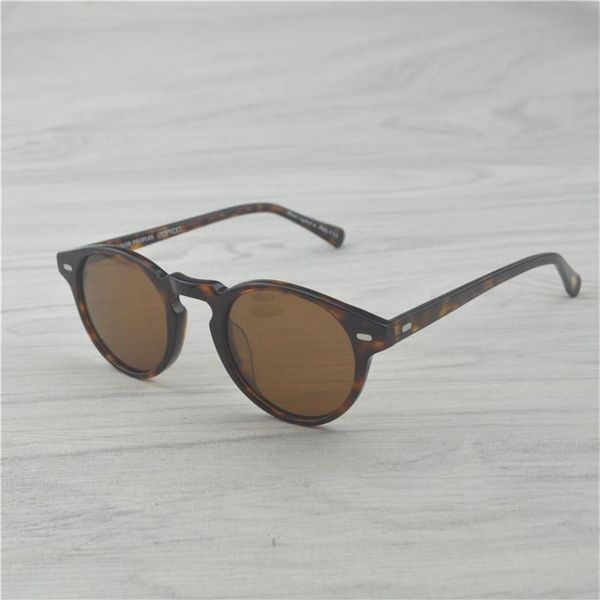 

whole-gregory peck brand designer men women sunglasses oliver vintage polarized sung186 retro sun glasses oculos de sol ov 518198b, White;black