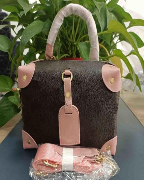 

speedy bandouliere shoulder bags luxurys designers boston bags women brown flower 20cm single handle handbag crossbody tote bag pu4053132, Red;black