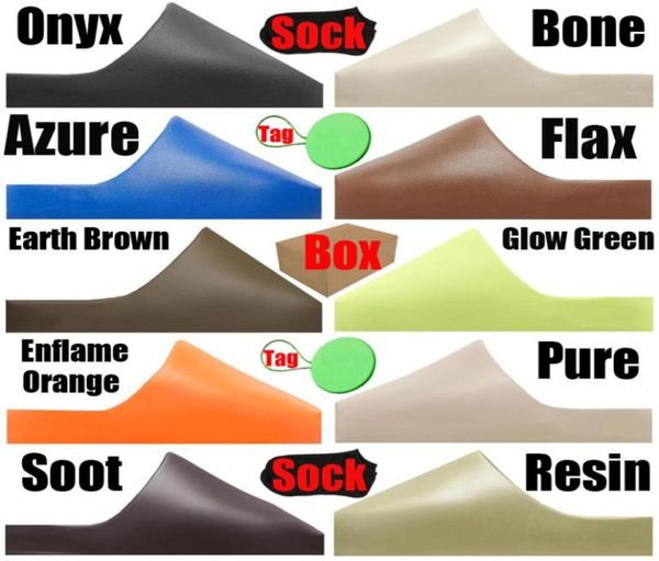 

with box designer men women sandal slippers sliders sandals azure flax onyx ochre bone soot desert sand pantoufle mens womens slid8099779, Black