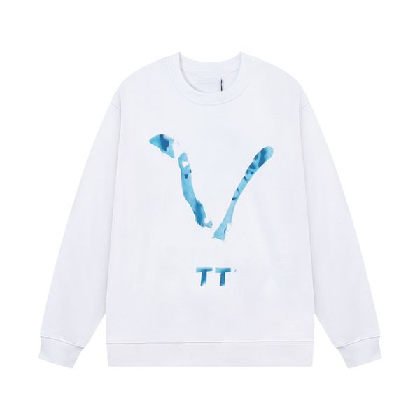 

fashion hoodie sweatshirt 2023 luis luxury design men's and women's pullovers loose long sleeve letter logo casual student activis, Black