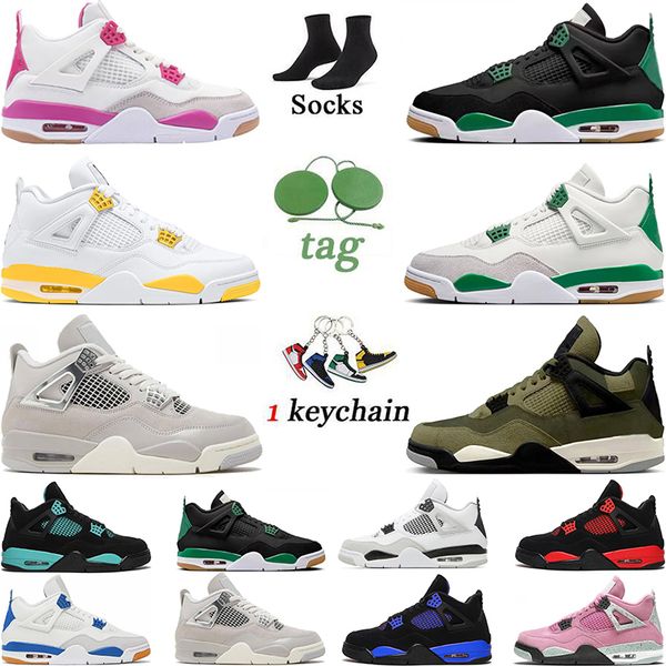 

basketball shoes 4 4s men basketball shoes og mens womens casual shoes military black cat frozen moments university blue white cement pure m