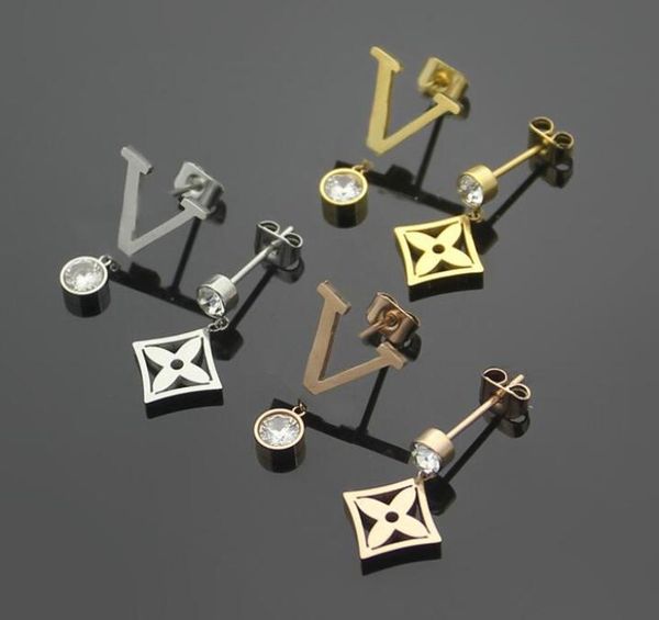 

o uis avuit ton long earrings charm designer with original box v letter pendant single drill square floral stud for ladies asy4425148, Golden