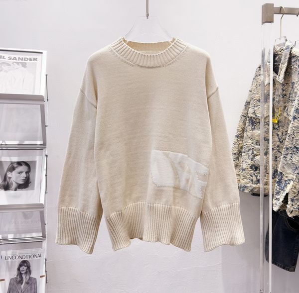 

men's plus size hoodies & sweatshirts jacquard letter knitted sweater in autumn / winter acquard knitting machine e custom jnlarged det, Black;brown