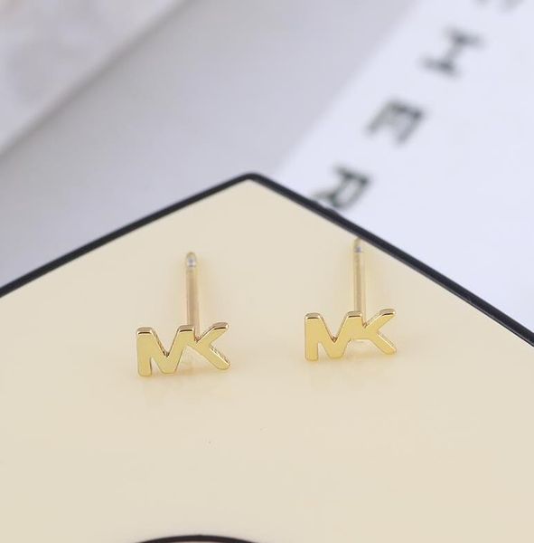 

m k luxury stud big gold hoop earring for lady women orrous girls ear studs set designer jewelry earring valentine's day gift engagemen, White