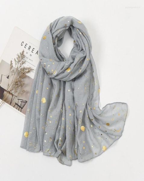 

scarves boho soft bronzing printed hijab long scarf elegant muslim women wraps turban shawls fashion malaysian ladies daily headwe9918099, Blue;gray