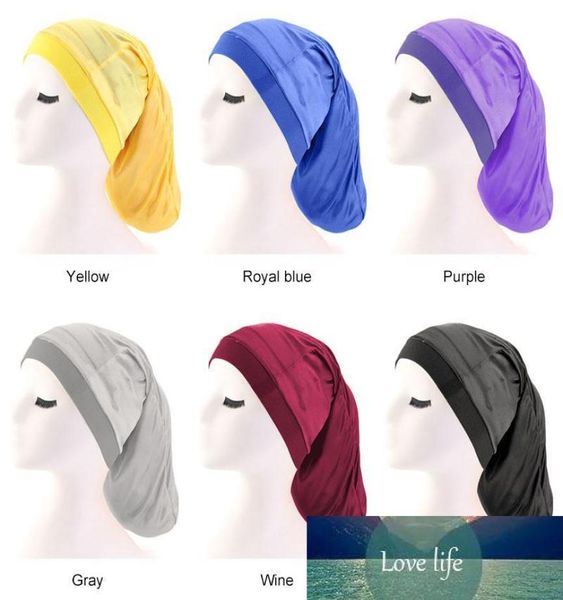 

beanieskull caps wide elastic band satin pocket bonnet silky dreadlock braids baggy long cylinder sleeping hair accessorie6824439, Blue;gray