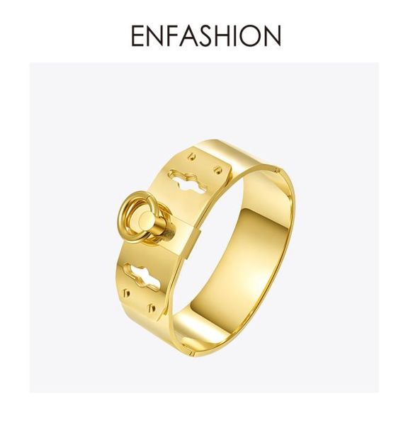 

enfashion jewelry circle ring wide cuff bracelet noeud armband gold color bangle bracelet for women bracelets manchette bangles j16247635, Black