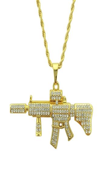 

zosedjewelry fashion cool ak47 gun pendant necklace european hip hop jewelry stainless steel chain1855607, Silver