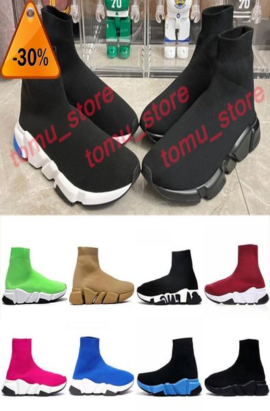 

men women socks shoes speeds 20 graffiti bl brand traine triple black full white clear sole designer warking sneaker 7875311