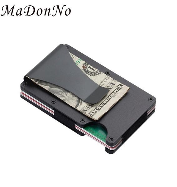 

card holders anti rfid bank holder men aluminum metal wallets business id cardholder case money purses tarjetero porte carte 20215950472, Brown;gray