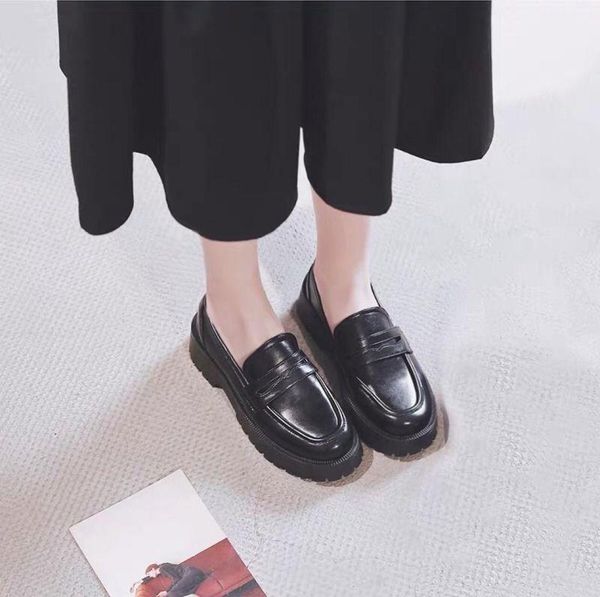 

dress shoes 2022 boussac black punk platform women loafers round toe chunky heel vintage slip on high pumps2411501