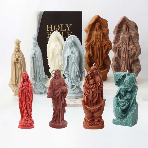 

other health beauty items jesus virgin mary figurine holy family candle mold catholic famaily statue cement plaster mould religious home dec