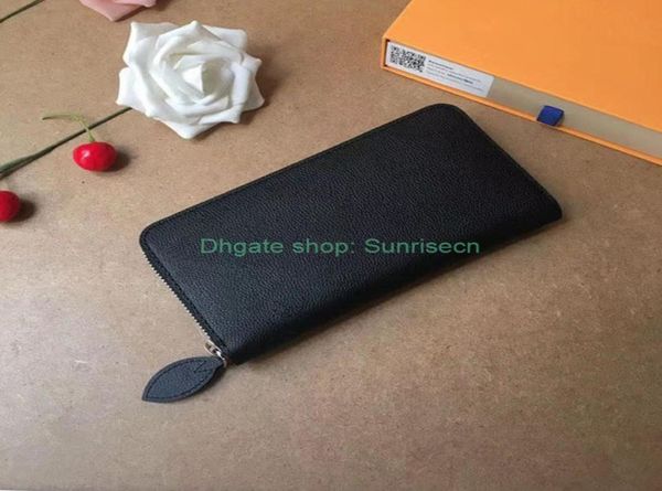 

m61867 m61868 wallets quality perforation empreint leather zippy wallet for women long zipper card holders purses woman wallet9969499, Red;black