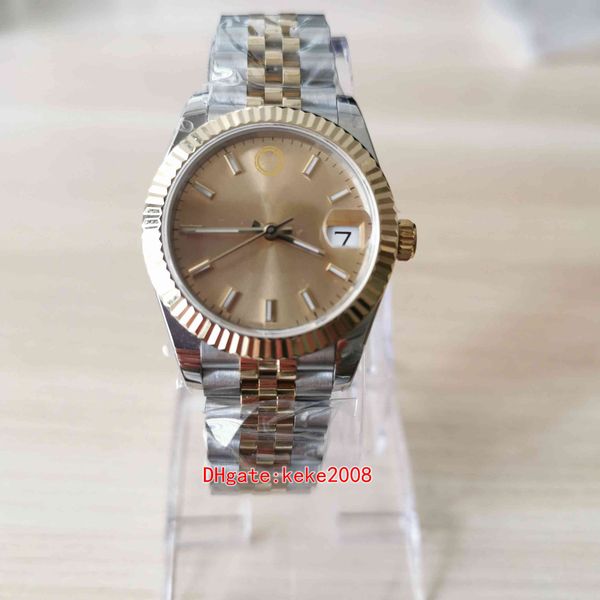 

super bpf women's watch 126233 36mm 278273 31mm yellow gold & steel two tones jubilee mechanical automatic mens watches women ladies me, Slivery;brown