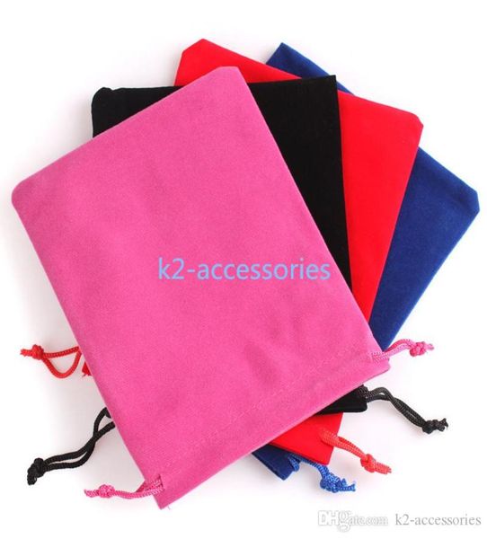 

3 sizes velvet jewelry pouch gift present package mix color fit for necklace bracelet earring christmas bags4169181, Pink;blue