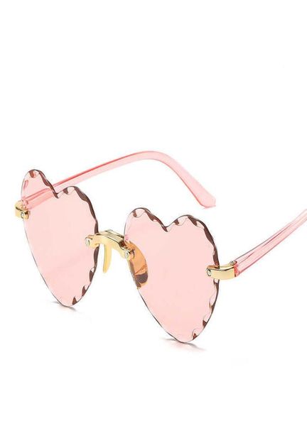 

2021 wholale rimls heart shaped glass sunglass for women012301638, White;black