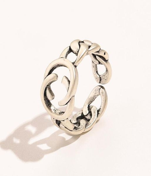 

highly quality designer rings women love charms wedding supplies 925 silver plated copper finger adjustable ring luxury accessorie2911707, Slivery;golden