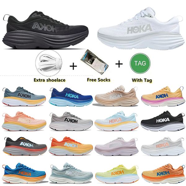 

2023 new athletic hoka one one carbon x2 x3 running shoes clifton 9 bondi 8 cloud ultralight midsole shock absorption jogging hokas outdoor