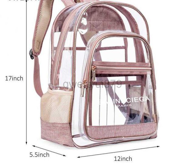 

totes men women fashion pvc transparent backpack students school bag waterproof beach swimming bag casual travel bag t20stylishdesignerbagsq