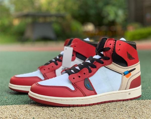 

1 high og white red basketball shoes 1s men womens outdoor sports sneakers with box8211987