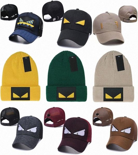 

designers snapbacks ashion street black balls cap bucket hat for man woman adjustable beanies monster big eyes knitted hats rjrm1725082, Blue;gray