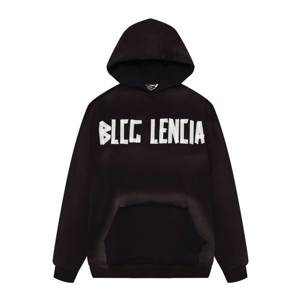 

blcg lencia autumn winter oversize hoodies men carbonized compact spinning fabric wardrobe sweatshirts warm plus size brand clothing blcg836, Black