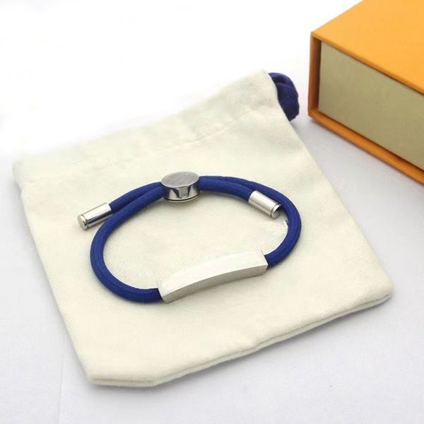 

bangle gelang tali kulit perak sterling jual panas desain asli di eropa dan amerika perhiasan pasangan pria dan wanita 230904, Black