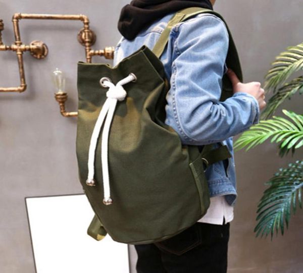 

backpack sports waterproof pouch drawstring bags women men pull rope canvas gym sack mochila knapsack8159267