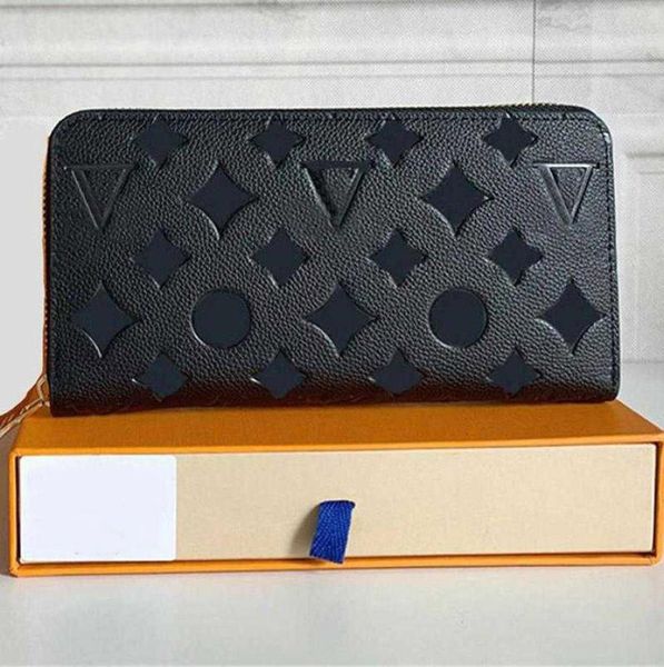

fashion flowers designer zipper wallets luxurys men women leather bags classic letters coin purse original box plaid6041312, Red;black