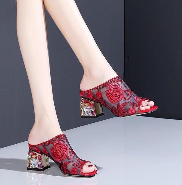 

high heels women shoes sandals slippers the latest flat heels slippers sandals banquet party wedding fisherman shoes 2381216278, Black