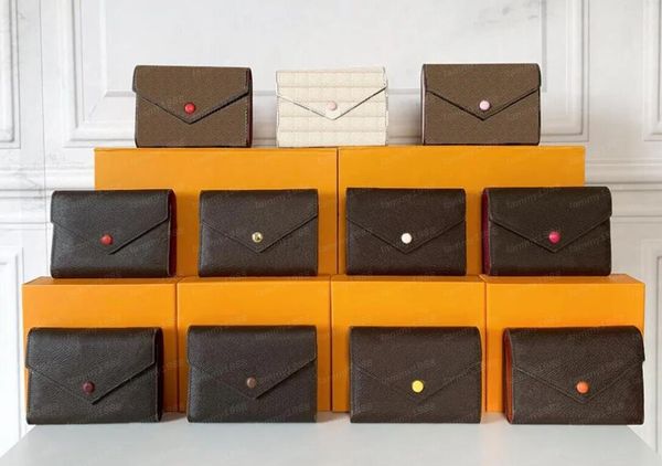 

10a designer wallet women purses mini wallets cash folding bag card package leather wallet multi color stratified design purse fold zipper p, Red;black