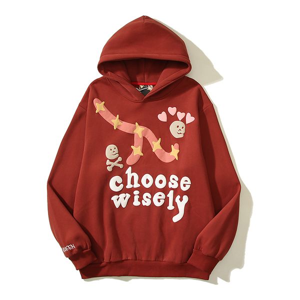 

men s hoodies sweatshirts streetwear hoodie bertudung uniseks pakaian jalanan longgar bahan busa rusak sweatshirt kasual ukuran besar untuk, Black