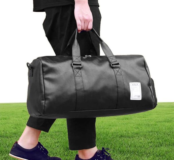 

travel bag carry on luggage duffel bags large pu leather tote belt weekend crossbody bag overnight solid sac de voyage xa88wc 21033896625