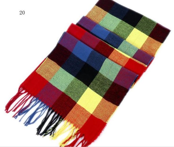 

elegant woman 25 colors plaids infinity man scarves grid loop scarf blankets women tartan shawl lattice wraps fringed cashmere pas5784608, Blue;gray