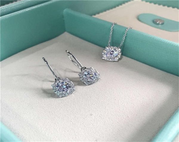 

korean style diamond dangle earring original 925 sterling silver jewelry party wedding drop earrings for women bridal fine gift2256066, Golden
