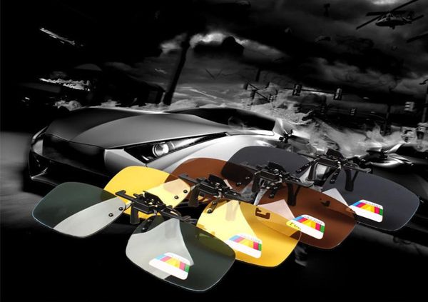 

20pcs glasses clip flip up uv400 clip on sunglasses clipon flipup sports driving night vision lens sun glasses anti9058668, White;black