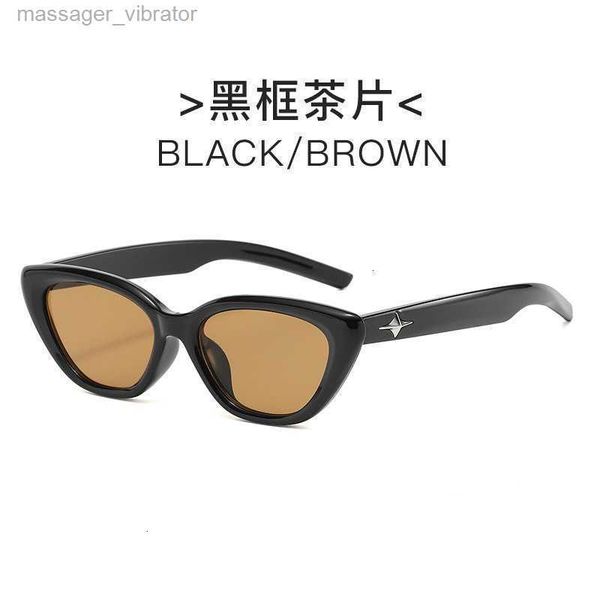 

new cat's 2023 eye sunglasses men's and women's trend concave shape small frame korean version fashion glasses 9aqz 1 t2ej, White;black