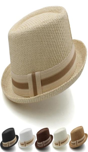 

wide brim hats men women classical straw pork pie fedora sunhats trilby caps summer boater beach outdoor travel party size us 7 15779228, Blue;gray