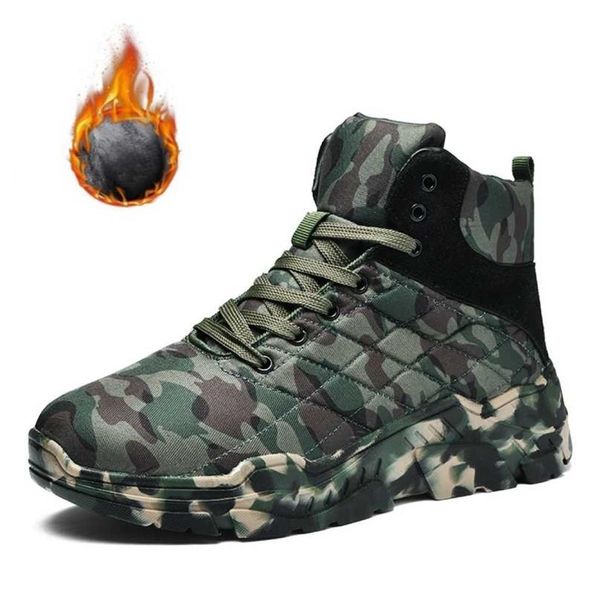 

autumn and winter martin boots men nonslip laceup mens shoes plush warm fashion casual snow rubber male 2112145234337, Black