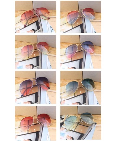 

luxury designer sunglasses 10pcs polit gradient lens fashion mirror brands uv400 outdoor driving men women vintage sun glasses4705299, White;black