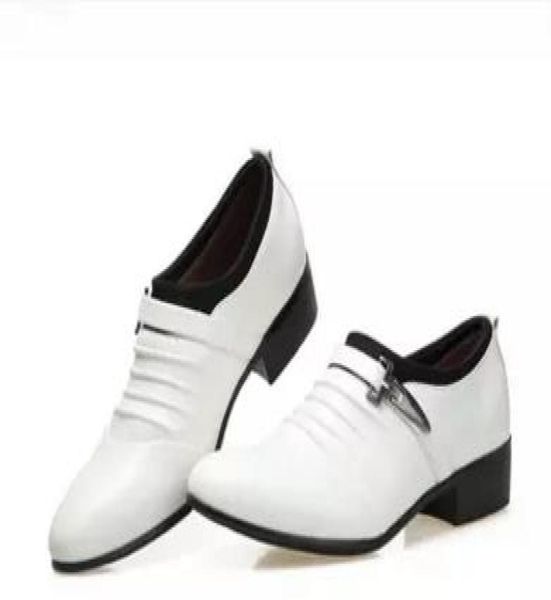 

2017 men dress cotton shoes handsome oxford leather genuine leather shoes white pointed social shoes 567232727, Black