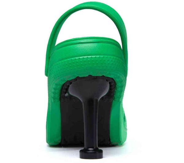 

sandals 2022 fashion high heel women shoes sandals summer female pump s garden green luxery woman super slippers heels 2206238691045, Black