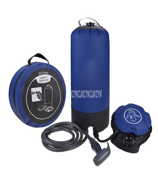 

11l pvc shower bag with mini spray head portable solar outdoor camping water bathing barrel picnic bbq hiking water storage bag6151490