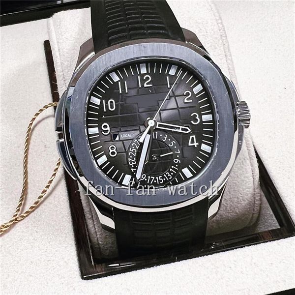 

gr maker quality mens watch 40 8mm aquanaut 5164 5164a-001 rubber bands sapphire glass cal 324 s c fus movement mechanical aut226n, Slivery;brown