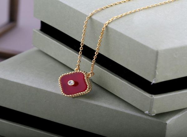

luxury jewelry moissanite chain gold necklace clover necklaces designer jewlery gold chains jewellery woman link collier femme col4811074, Silver
