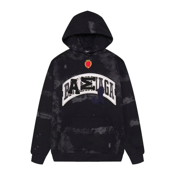 

blcg lencia autumn winter oversize hoodies men carbonized compact spinning fabric wardrobe sweatshirts warm plus size brand clothing blcg832, Black