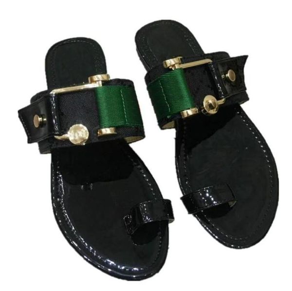 

more style women slippers female summer tb beach flat flip flops flowers pu sandals camellia jelly woman girl shoes without box8170993, Black